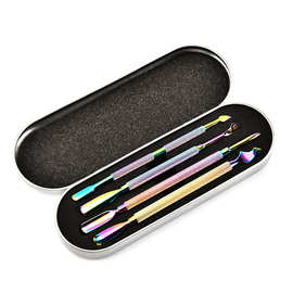 厂家批发美甲死皮推套装不锈钢去死皮铲美容店修理工具套装