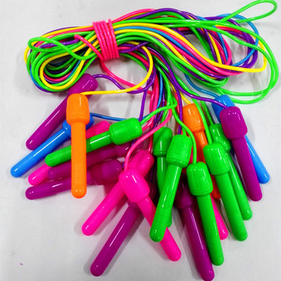 中小学生训练比赛跳绳彩色塑料手柄室内室外健身运动PVC跳绳代发