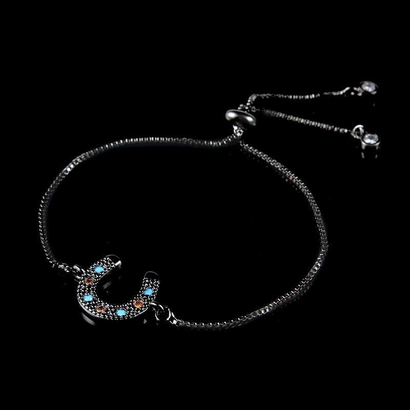 Lady U Shape Copper Zircon Bracelets 1 Piece