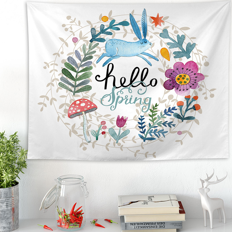 Tapiz Boxi colgando tela de fondo de tela mantel chica corazón dormitorio decoración colgante pintura tapiz Bohemia Toalla de playa