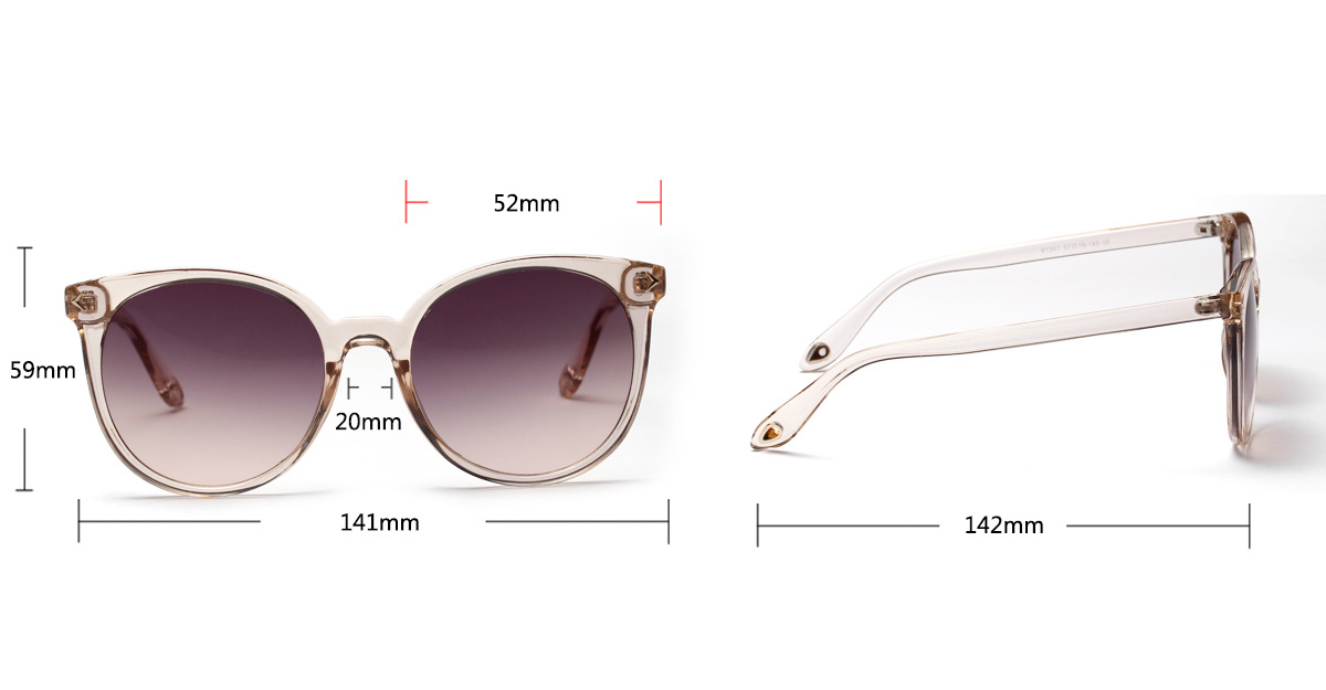 New Fashion Round Retro Sunglasses Transparent Frame Glasses display picture 5