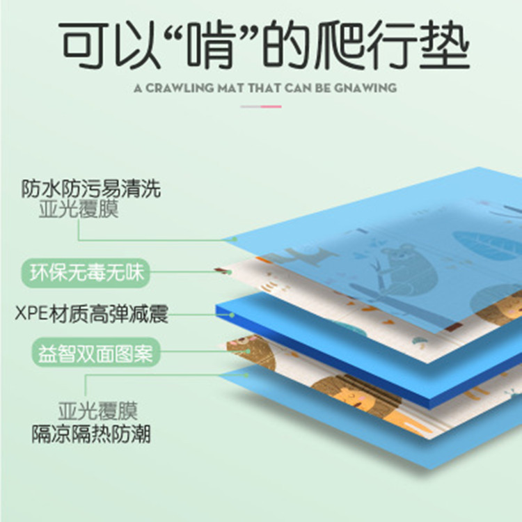 一件代发xpe爬爬垫宝宝爬行垫折叠游戏垫环保彩色婴儿防摔地垫