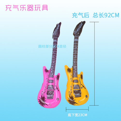 Manufacturer wholesale children's inflatable musical instruments toys PVC inflatable guitar children's stage props microphone