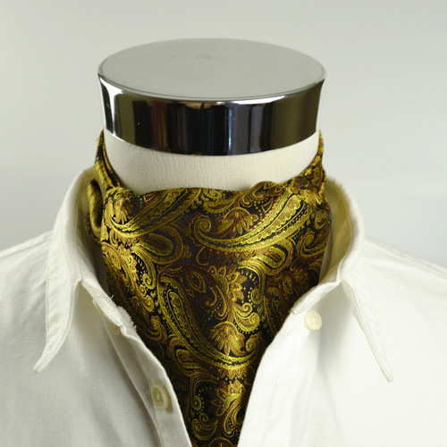 Scarf, men's scarf, silk scarf, fashionable British striped polka dot double-sided suit shirt collar scarf dropshipping