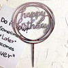 English cake 插 Acrylic interpolation Simple circular birthday happy baking cake decorative plug -in