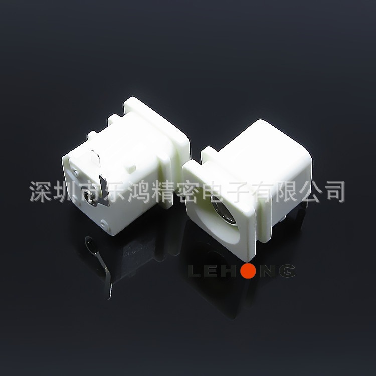 DC-0015拉伸白/立式贴片/耐高温铜环保/DC电源插座/直流DC插座