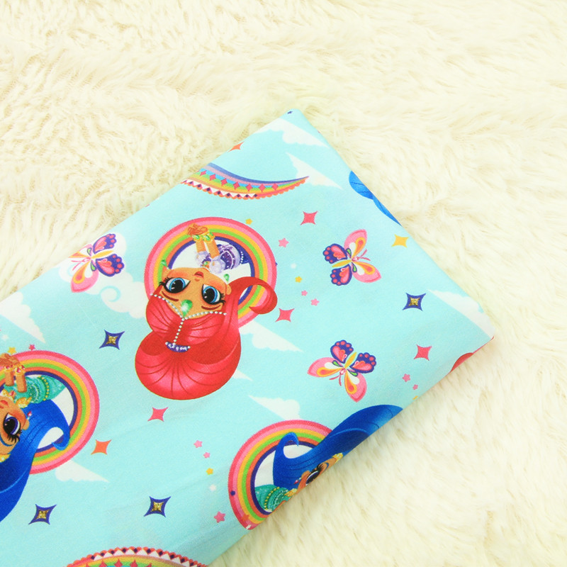 外贸卡通高密度棉布料卡通印花面料 手工DIY 拼布服装连衣裙娃衣