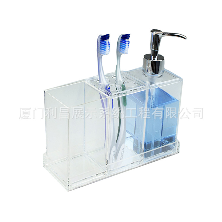 透明亚克力卫生间储物架 牙刷牙膏架 酒店洗手液多功能置物架