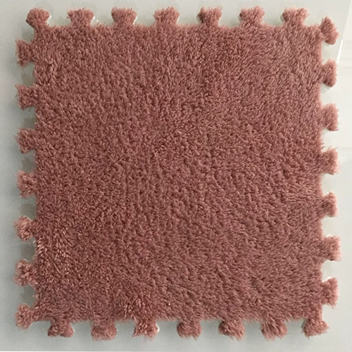 Foam Puzzle Carpet Mat, 30×30 cm Interlocking Velvet Tiles for Bedroom, Soft Crawling Pad