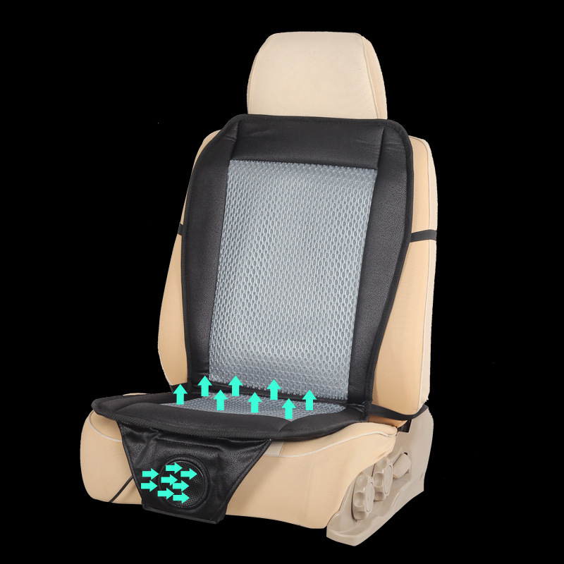 Cross-Border Car Blower Cushion Air Conditioning Refrigeration Seat Cushion with Fan Seat Cushion Car Ventilation Cushion 12V24V Wholesale