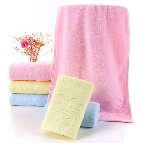 Sanding bag packaging, pure cotton towel factory wholesale, thick home use 100% cotton absorbent face towel with embroidered logo