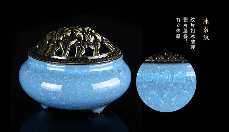 Простая керамическая лёд крошится ароматная печь копчёный incense burner в основном использует стиль Будды, можно смешивать партиями