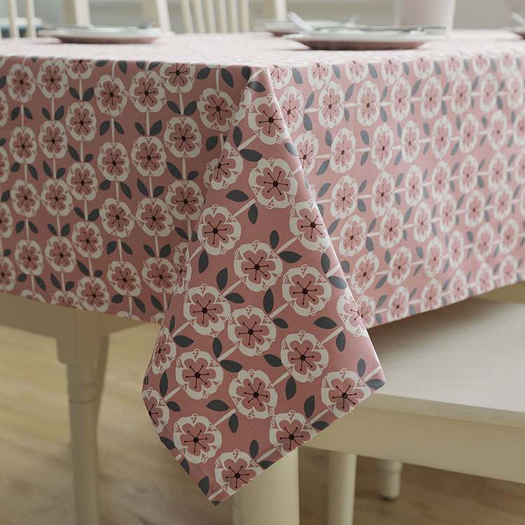 Moderne minimalistische Couchtisch- und Esstischdecke aus doppelgewebtem, dickem Canvas mit Blatt- und Blumenmuster, komplett aus Baumwolle._voghion.com