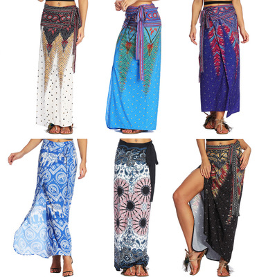 Yoga pants for Women yoga fragmentary flower digital printing half body one step skirt Indonesia Thailand National Style bandage one piece skirt wholesale