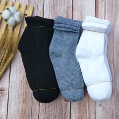 Men's socks, plain color mid-calf cotton socks, running socks, foot bath stalls, wholesale socks 