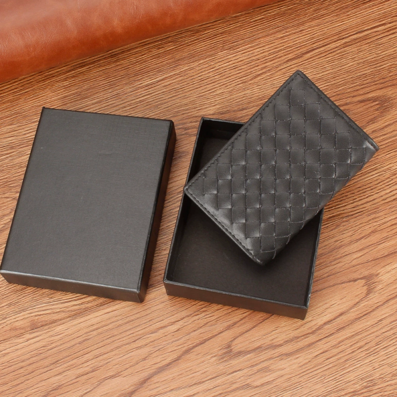 Polyurethane woven capacious card holder for business cards
