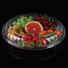 厂家专业生产 优质塑料PET六分格鲜果切盒 可装2斤水果拼盒