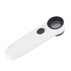 40X倍21mm感嘆號型 帶雙燈放大鏡 手持式珠寶鑑定放大鏡 6B-1B