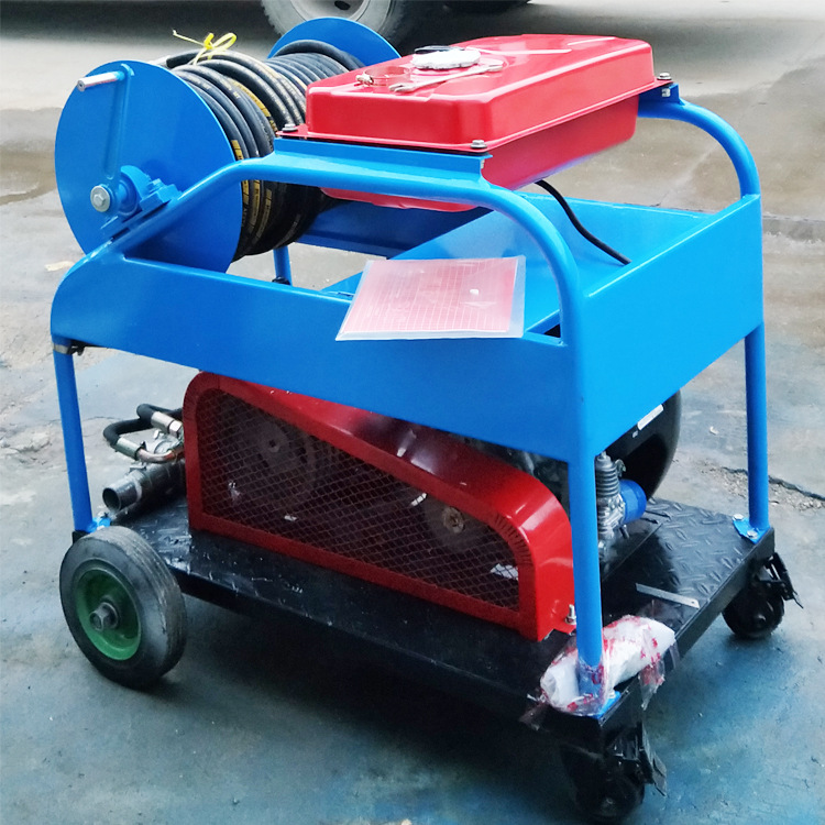 汽油驱动小区管道清洗机 30公分高压水射流管道疏通清洗机