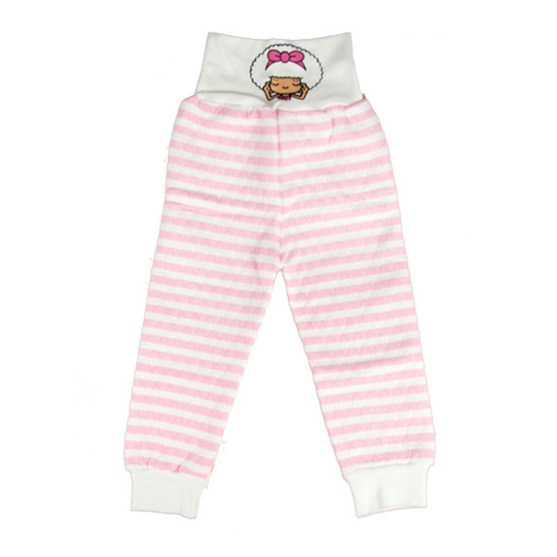2020 Baby Paige Umbilical pants Children's tummy pants three layers Cotton clip children Pants Factory Outlet