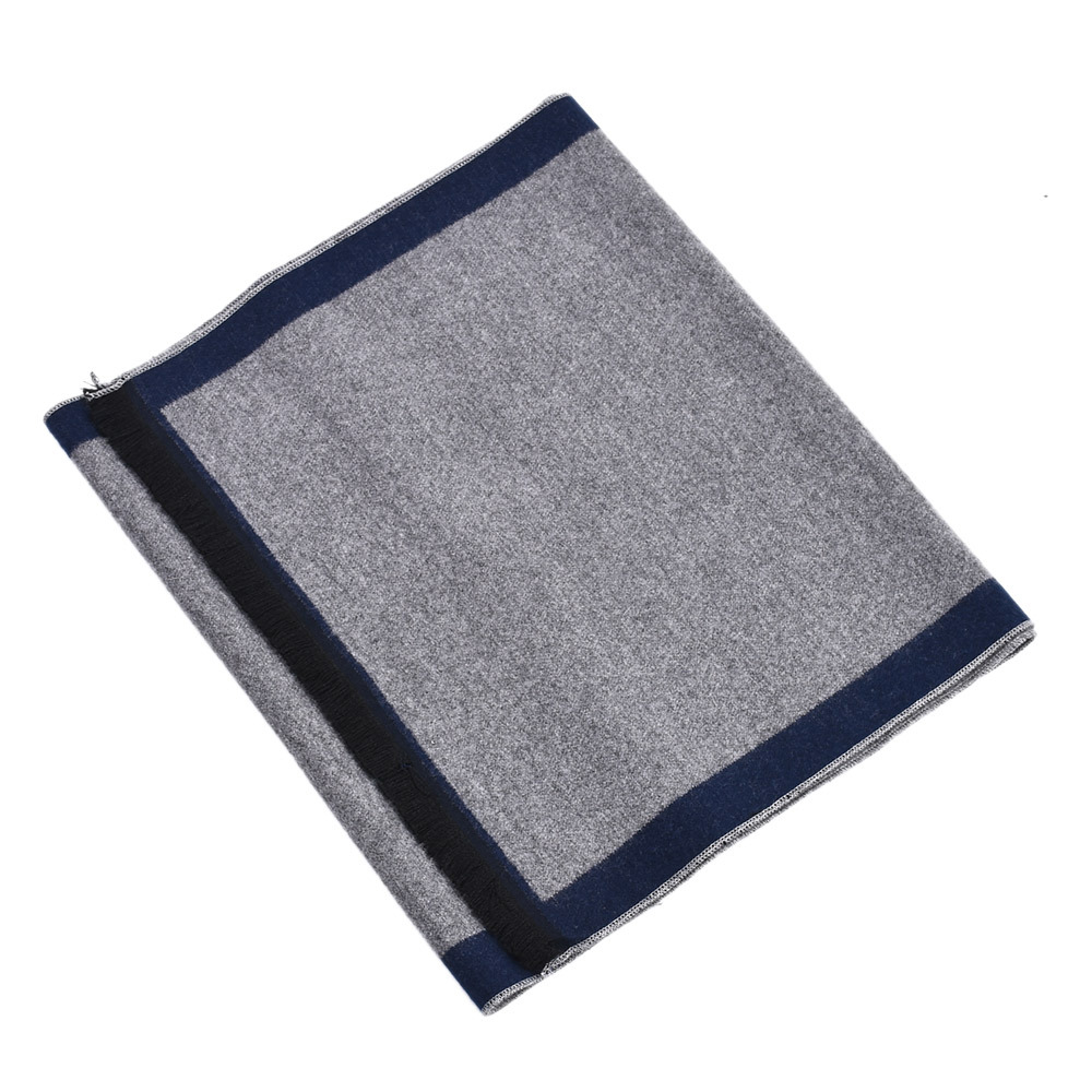 Bufanda hombre reversible de cuadros efecto cachemir otoño invierno_voghion.com