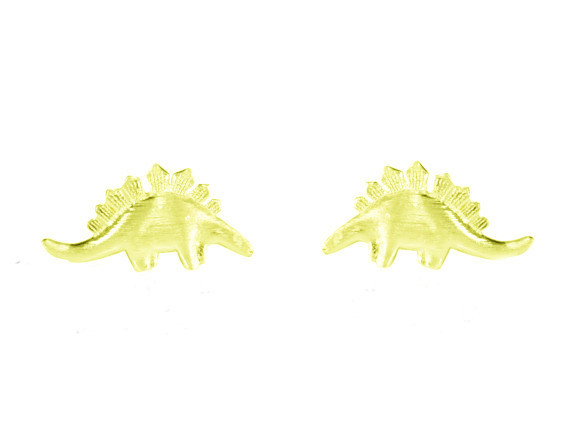 Aretes De Dinosaurio Superventas Pendientes De Aleación De Protección Del Medio Ambiente Pendientes De Plata Y Oro Rosa display picture 11