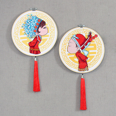 十字绣线绣新款一对简单系列爱情结婚款婚礼新婚用的客厅情侣2018|ru