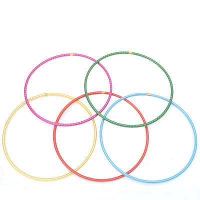 1.8 Coloured ribbon hu la hoop kindergarten children pupil Morning exercises dance perform Colorful Gymnastics rings