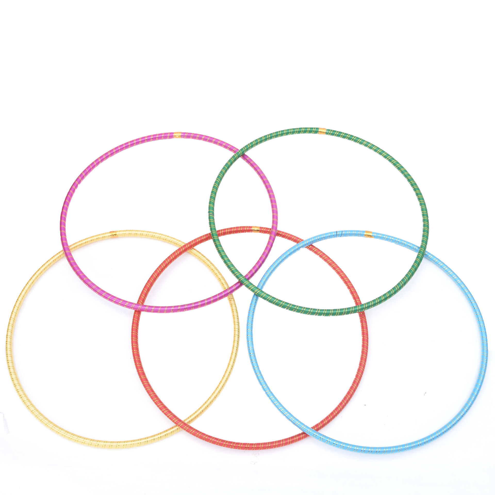 1.8 Coloured ribbon hu la hoop kindergarten children pupil Morning exercises dance perform Colorful Gymnastics rings