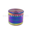 Factory hot selling colorful striped cigaretteer diameter 50mm zinc alloy crusher rotor vortex metal cigarettes spot spot