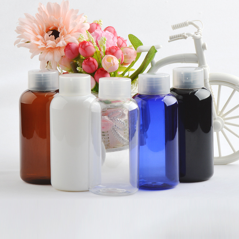 250ml毫升矮胖瓶PET塑料分装小样瓶精油瓶双层旋盖瓶空瓶子配内塞