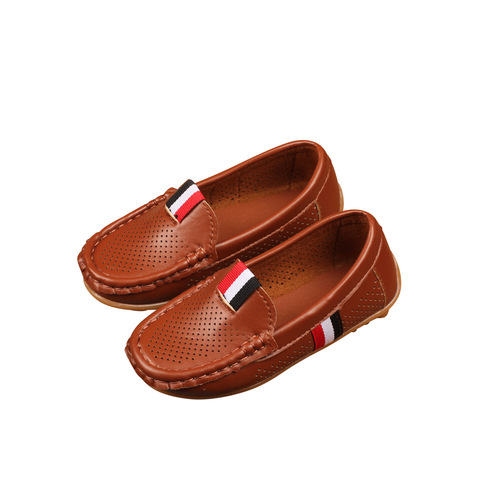  Spring and Autumn New Girls' Anti-Slip Bean Shoes, Boys' Comfortable Baby Shoes, Hollow Breathable Middle and Large Children's Shoes