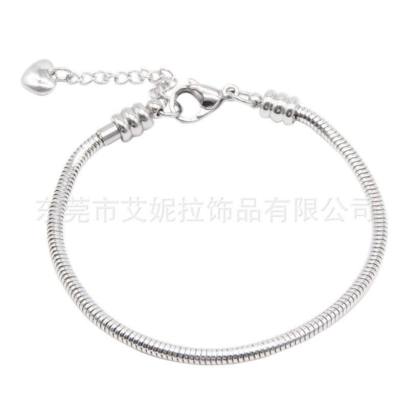 跨境热卖不锈钢手链钛钢蛇骨链 龙虾扣尾链DIY女士饰品服饰配链