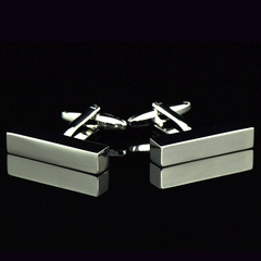 Inbo Laser Silver Metal Polished Rectangular Cufflinks/Cuffpin French Cuff 202cufflinks/157757