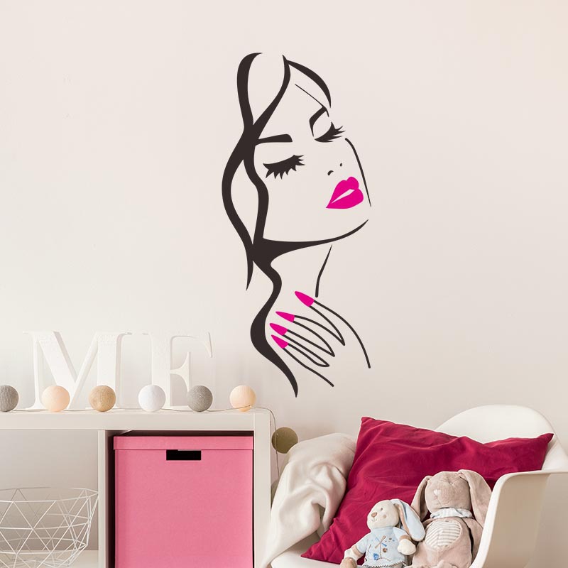 Beauty Head Carved Living Room Background Wall Sticker Painting display picture 5