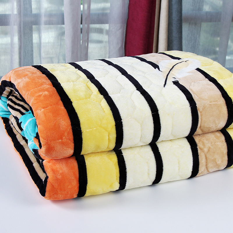 Flannel Blanket Picnic Travel Sitting Blanket Yoga Mat Baby Living Room Carpet Thickened Warm Finished Mattress