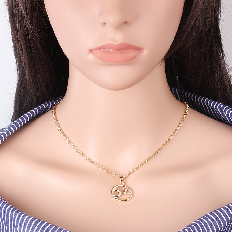 11g Weight Necklace Classification Women'S Gender White, Gold, Silver Color Hot-selling Twelve Constellation Necklaces Wholesale 3
