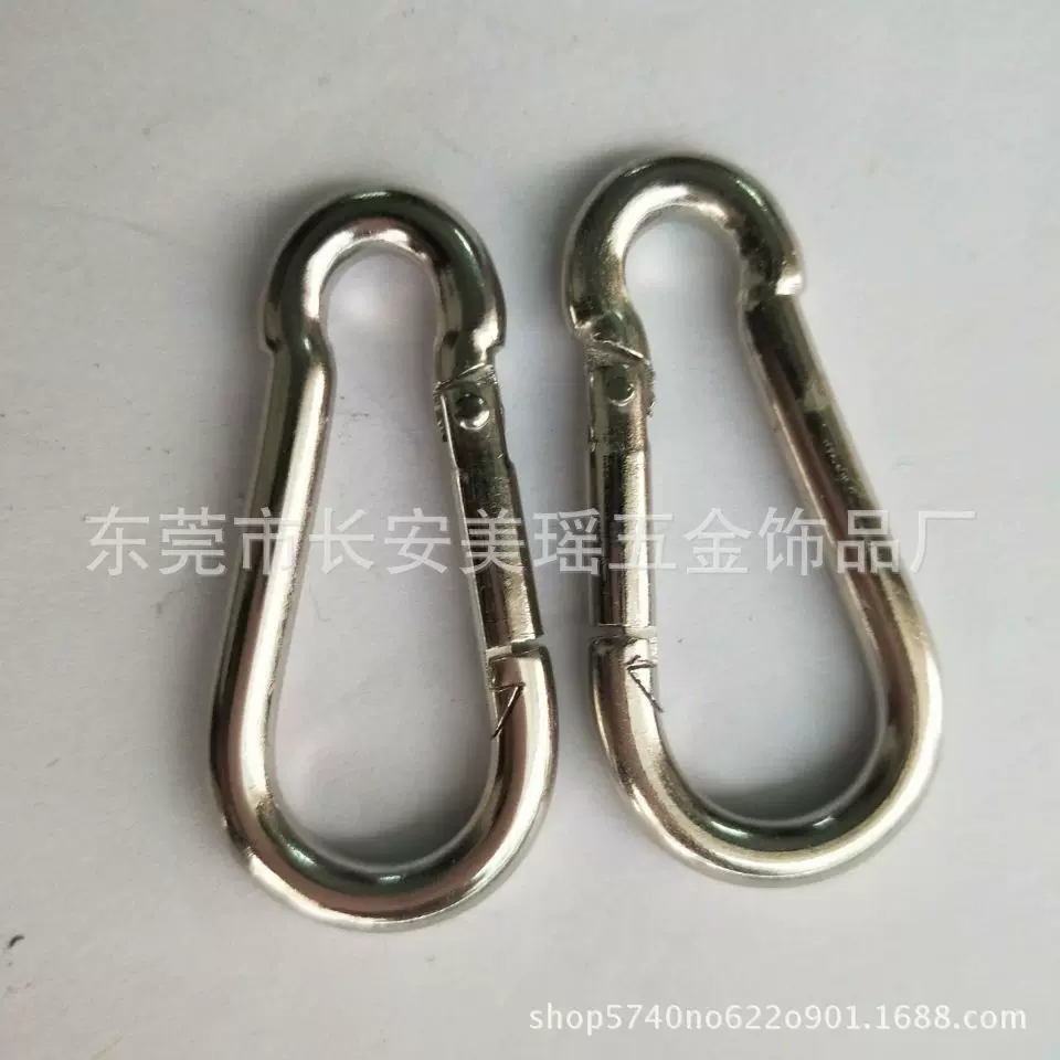 厂家低价批发4#—15#弹簧钩 铁镀锌葫芦型承重登山扣 有304不锈钢