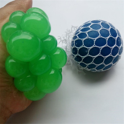 手捏玩具 优质变色葡萄球 带网挤压变色葡萄球 儿童玩具批发