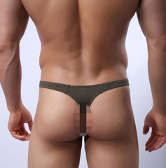 Men's Ice Silk Sexy Tanga Underwear Thin Style Fashion Smooth Small Dots Men's Underwear 312