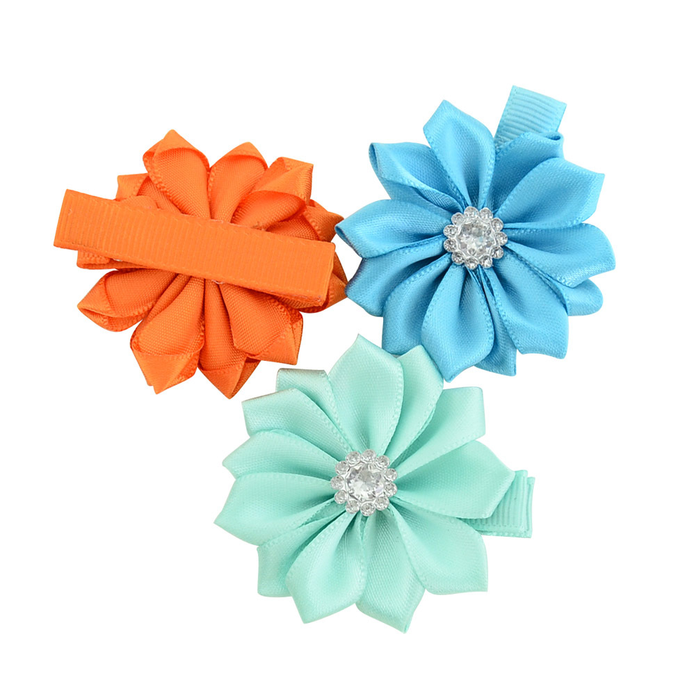 Fashion Multi-color Polyester Pointed Flower Hairpin display picture 3