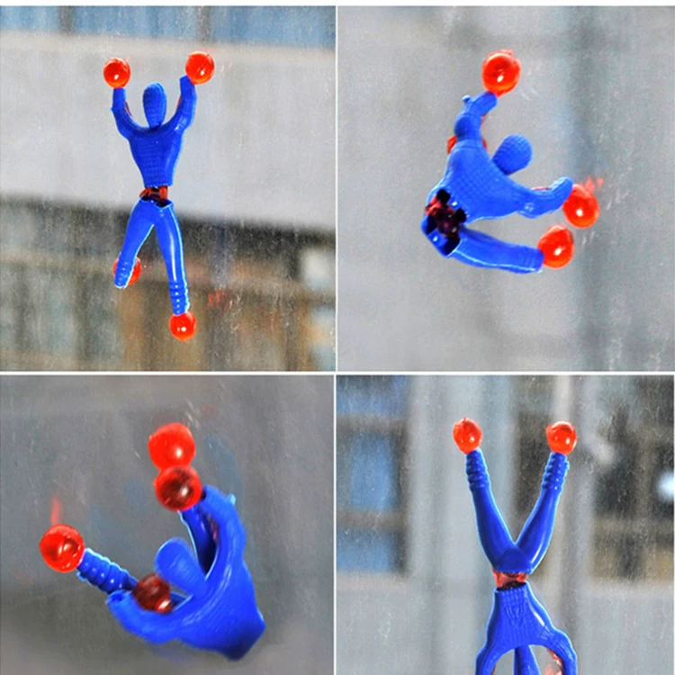 Настенный альпинист Липкий Человек-паук Восхождение на стену Супермен Somersault Маленький человек 2 юаня Магазин традиционных игрушек Подарок для детского сада