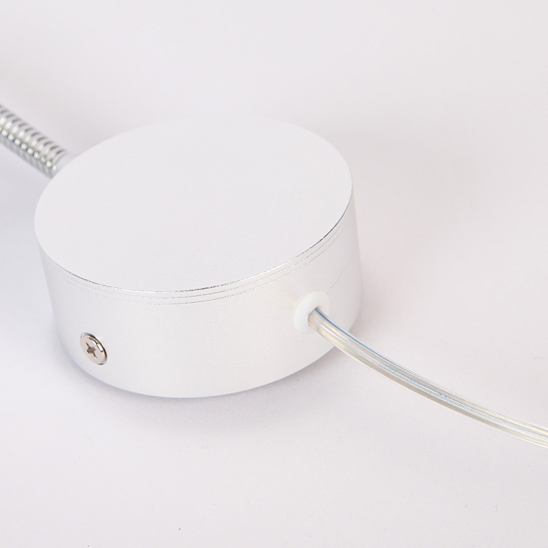 3W LED lámpara de pared con interruptor enchufe alambre hogar dormitorio Hotel habitación lámpara de noche aprendizaje lectura lámpara de aluminio