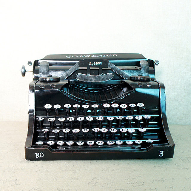 JORSION Retro Vintage Typewriter Model,Handmade Props Model Retro  Decoration,Home Decoration Ornaments