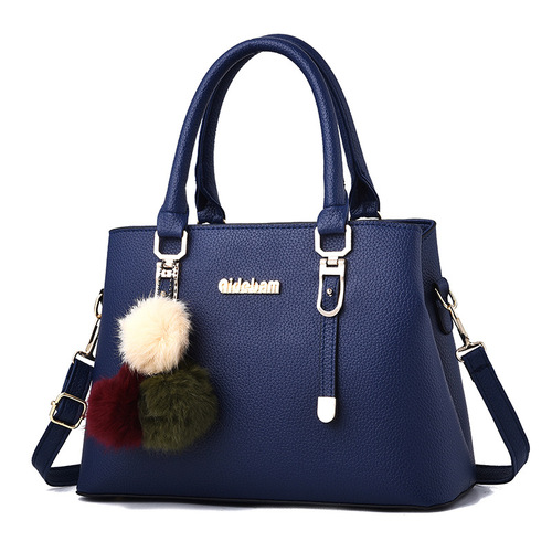 Bags for women  European and American new fashion large-capacity women's handbags foreign trade fur ball single shoulder crossbody bag on behalf of