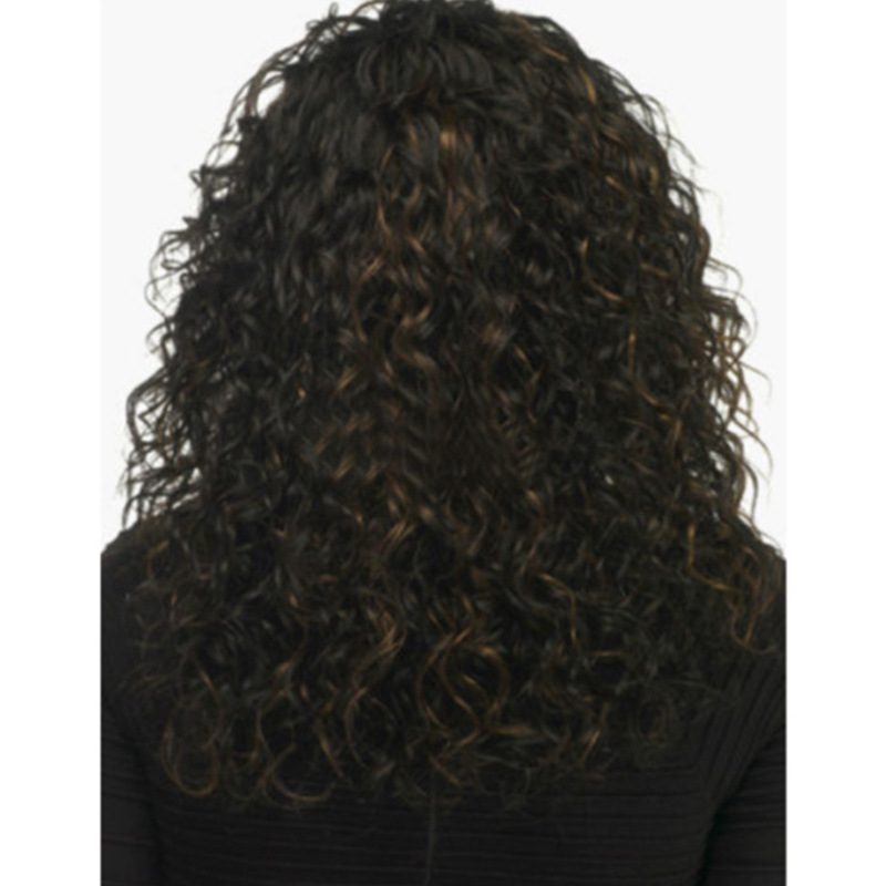 Women's African Style Street High Temperature Wire Centre Parting Long Curly Hair Wigs display picture 2