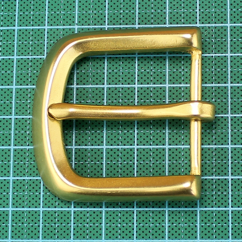 皮带扣头针扣男士头层纯牛皮手工腰带纯铜扣子4.0裤带黄铜配件