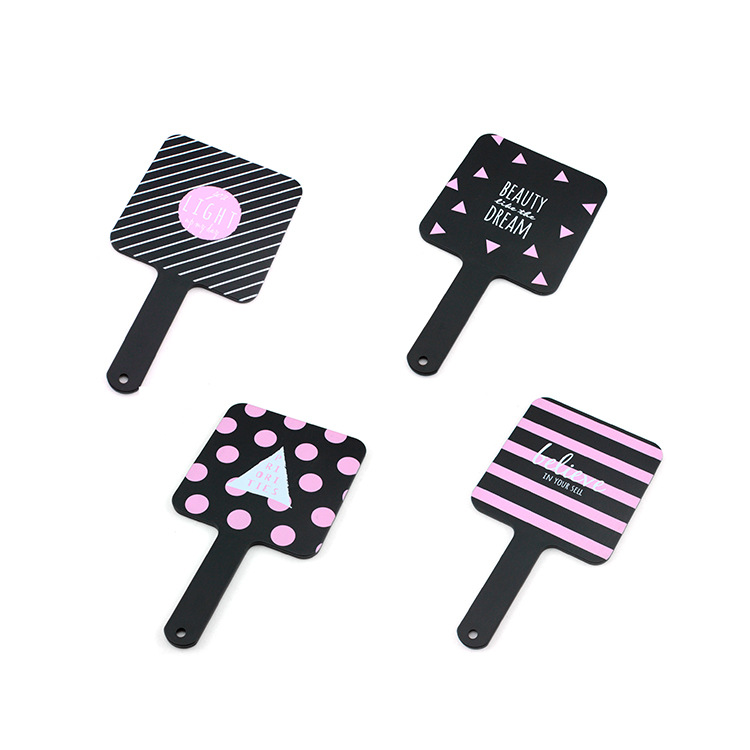 Espejo de mango portátil simple espejo de maquillaje de belleza de moda espejo de regalo creativo de todo fósforo personalizado