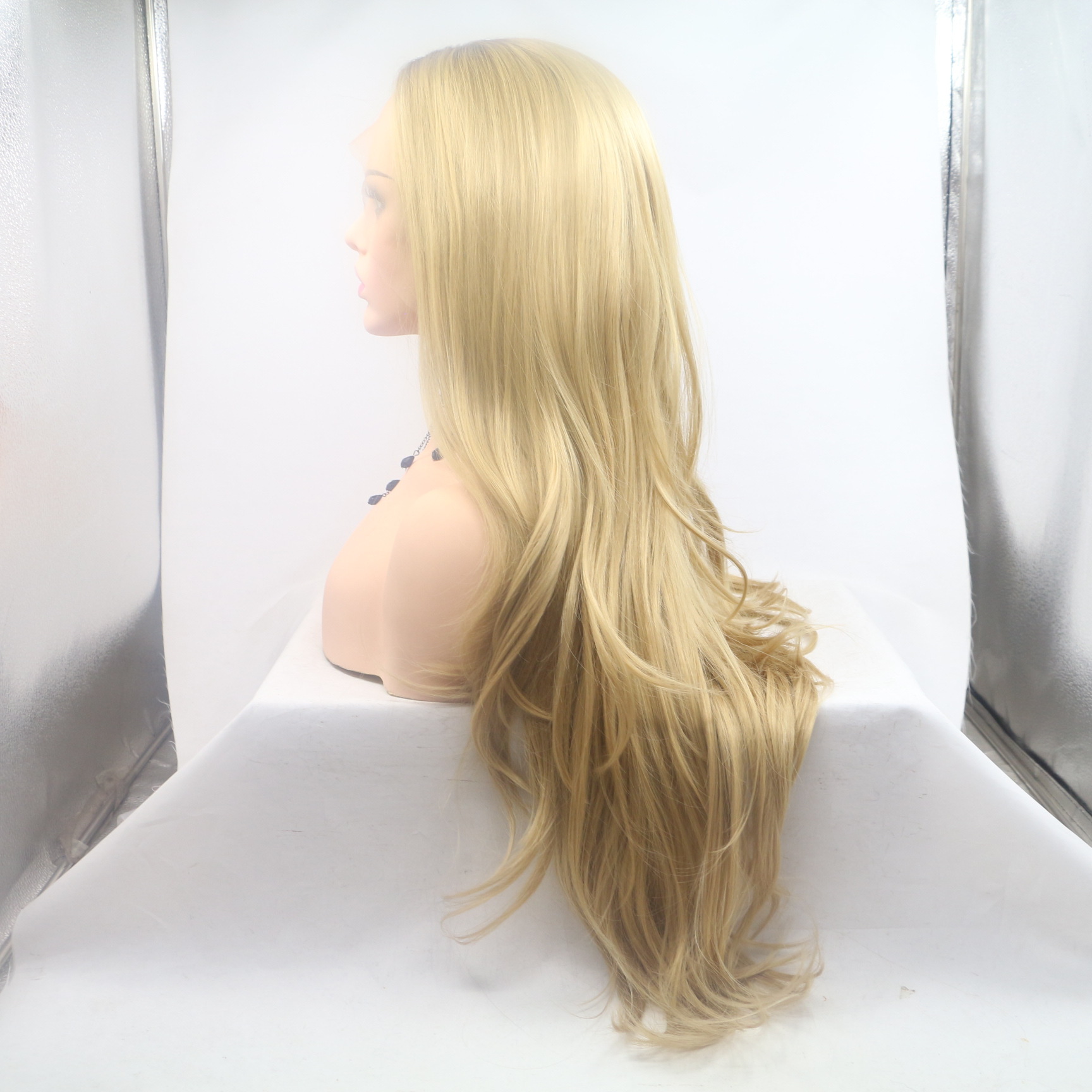 NEWLOOK PW1064 Peluca de pelo largo de moda Peluca de encaje Peluca de entrenamiento