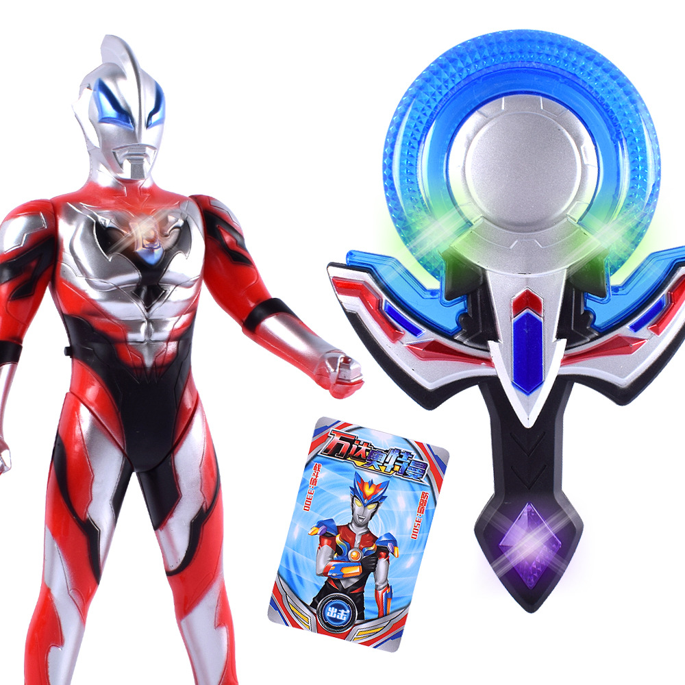 热销新品变身召唤器发光发声超人 儿童机器人模型套装